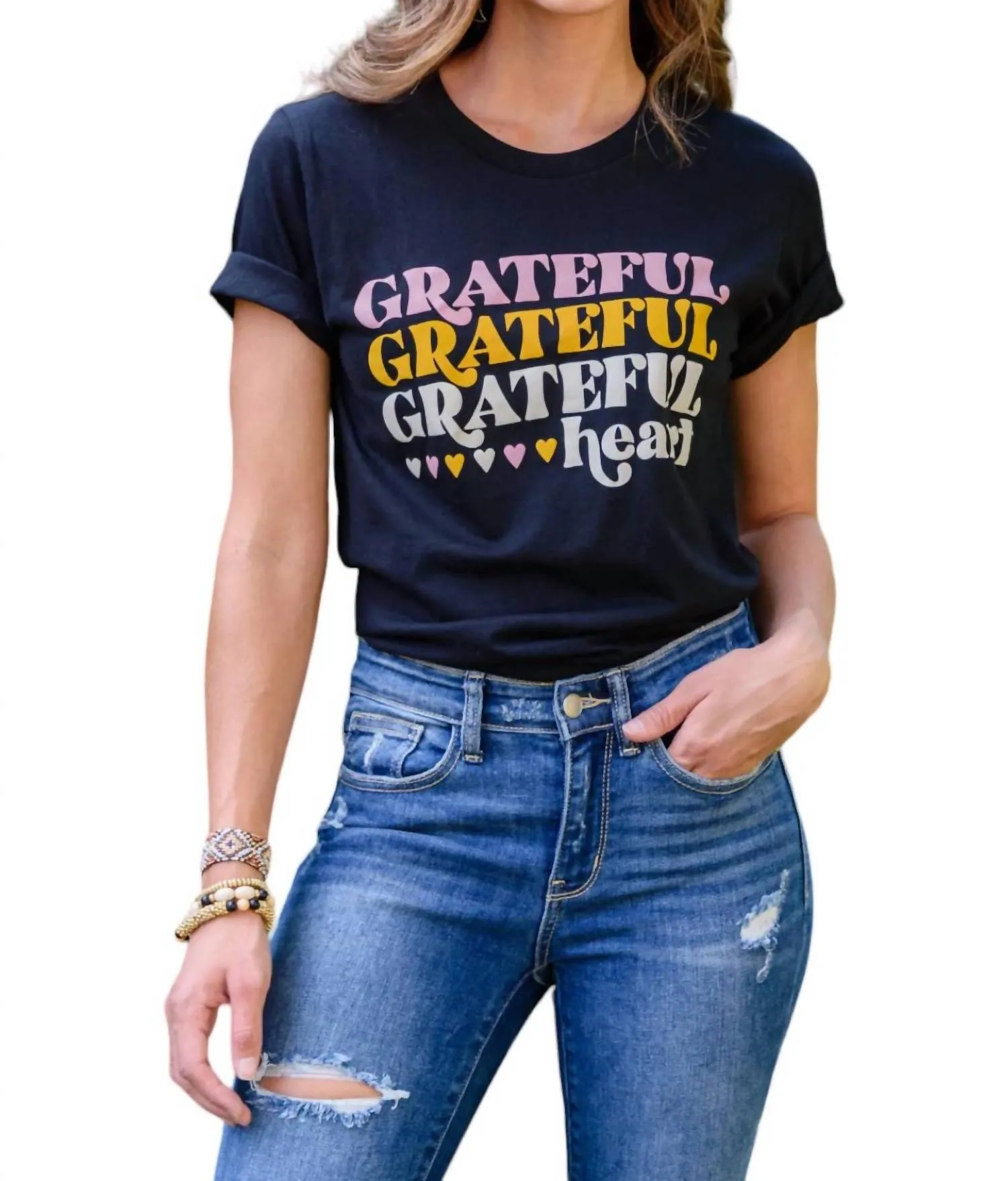 123 Amore - Grateful Heart Graphic T-Shirt