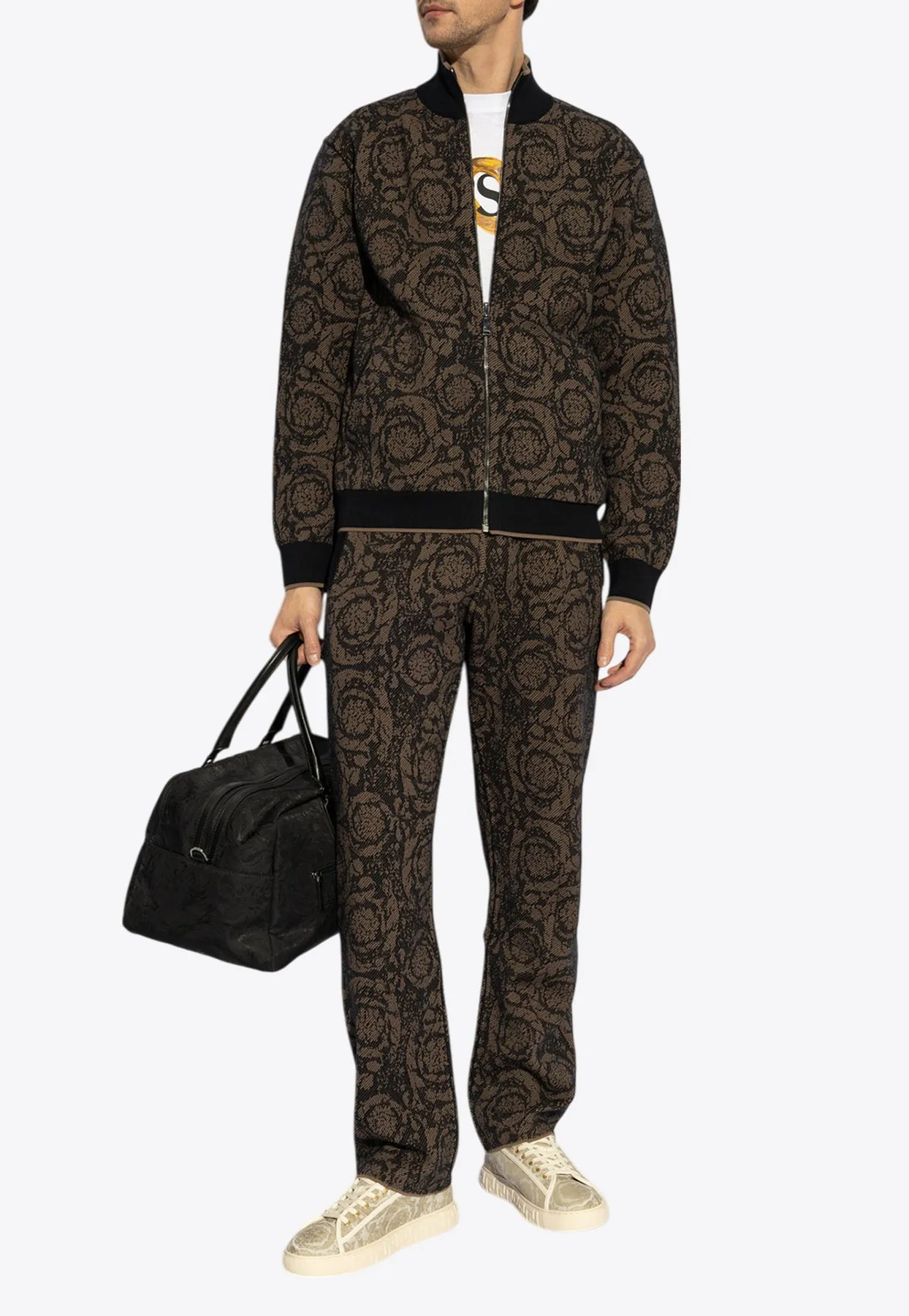 Barocco Jacquard Reversible Zip-Up Jacket