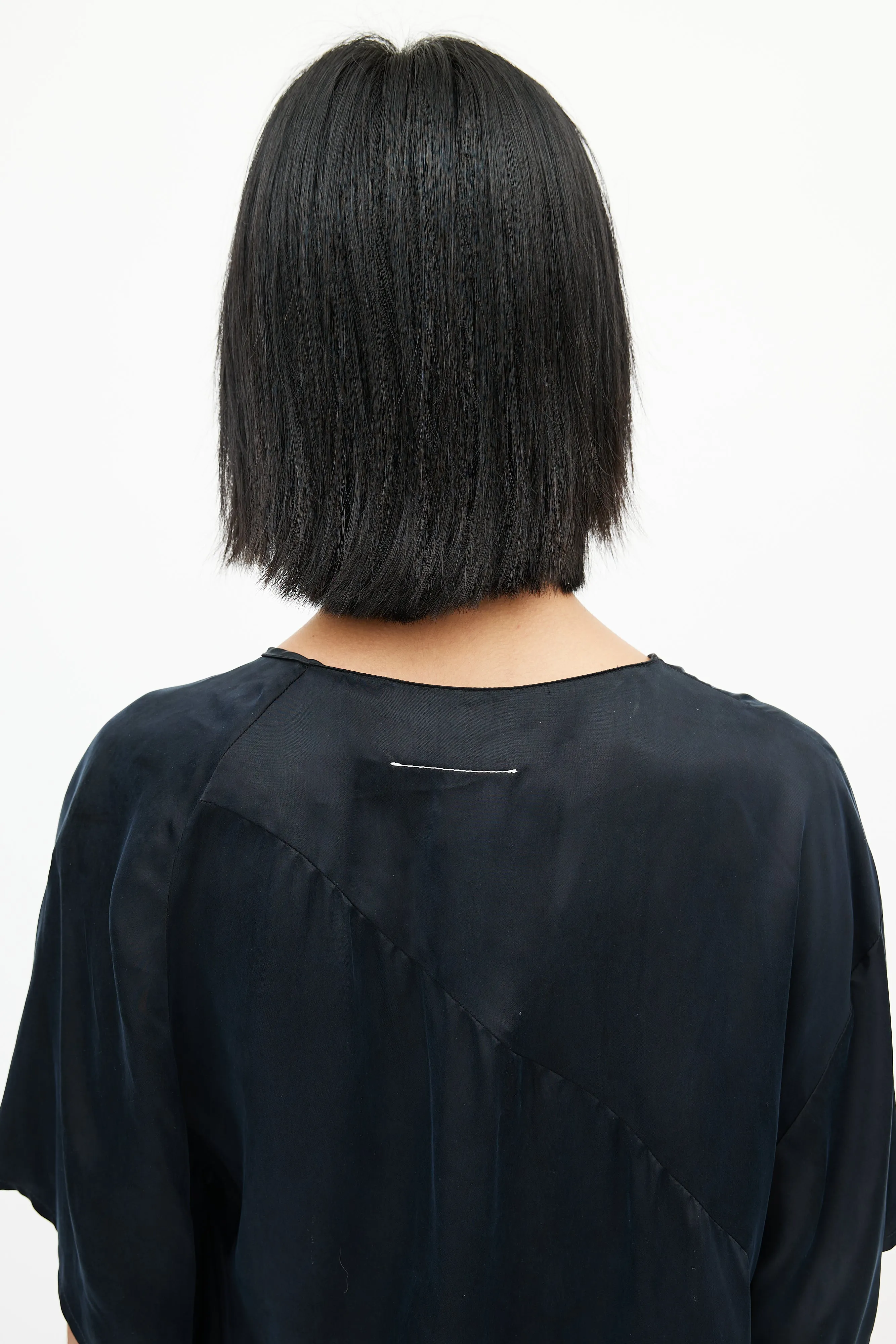 Black Asymmetrical Lace Top