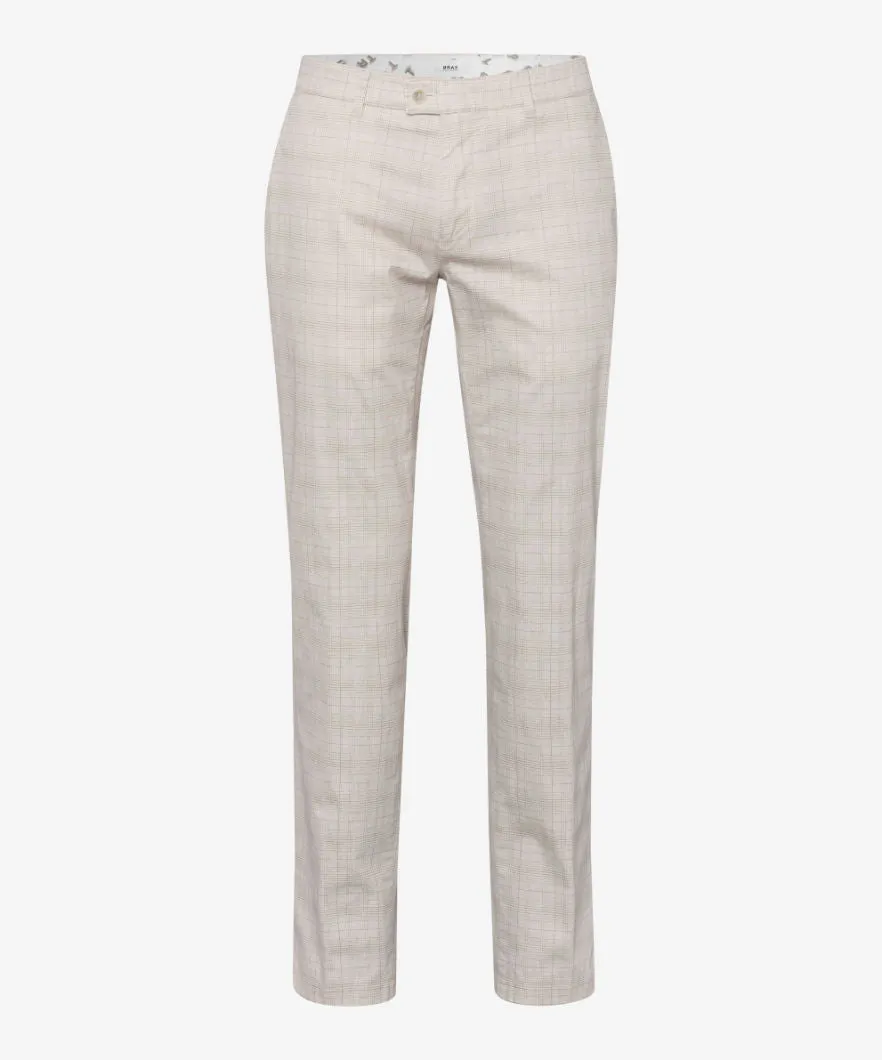 Brax Felix Printed Check Chino - Rye