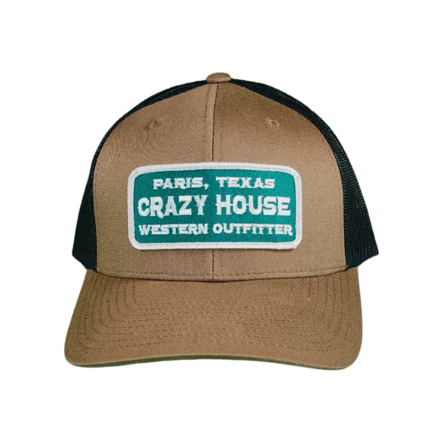 Brown Snapback with Green Billboard Patch