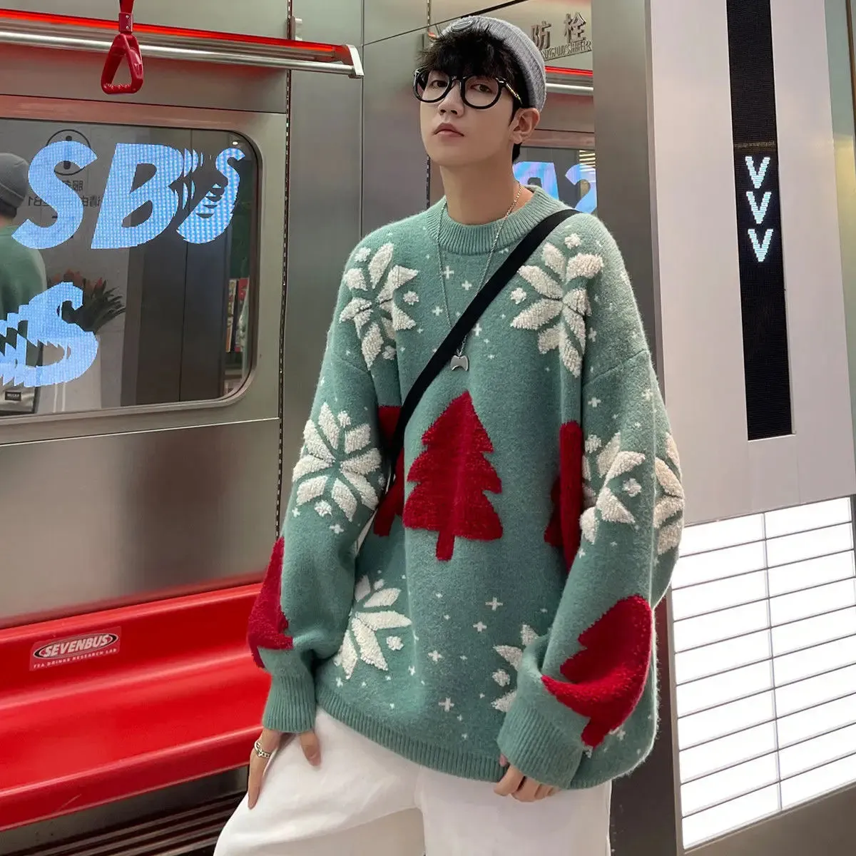 Christmas Tree Sweatshirt for Couples
