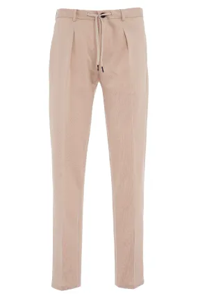 CIRCOLO 1901 - CN3820 Drawstring Stretch Cotton Piquet Trousers in Lotus