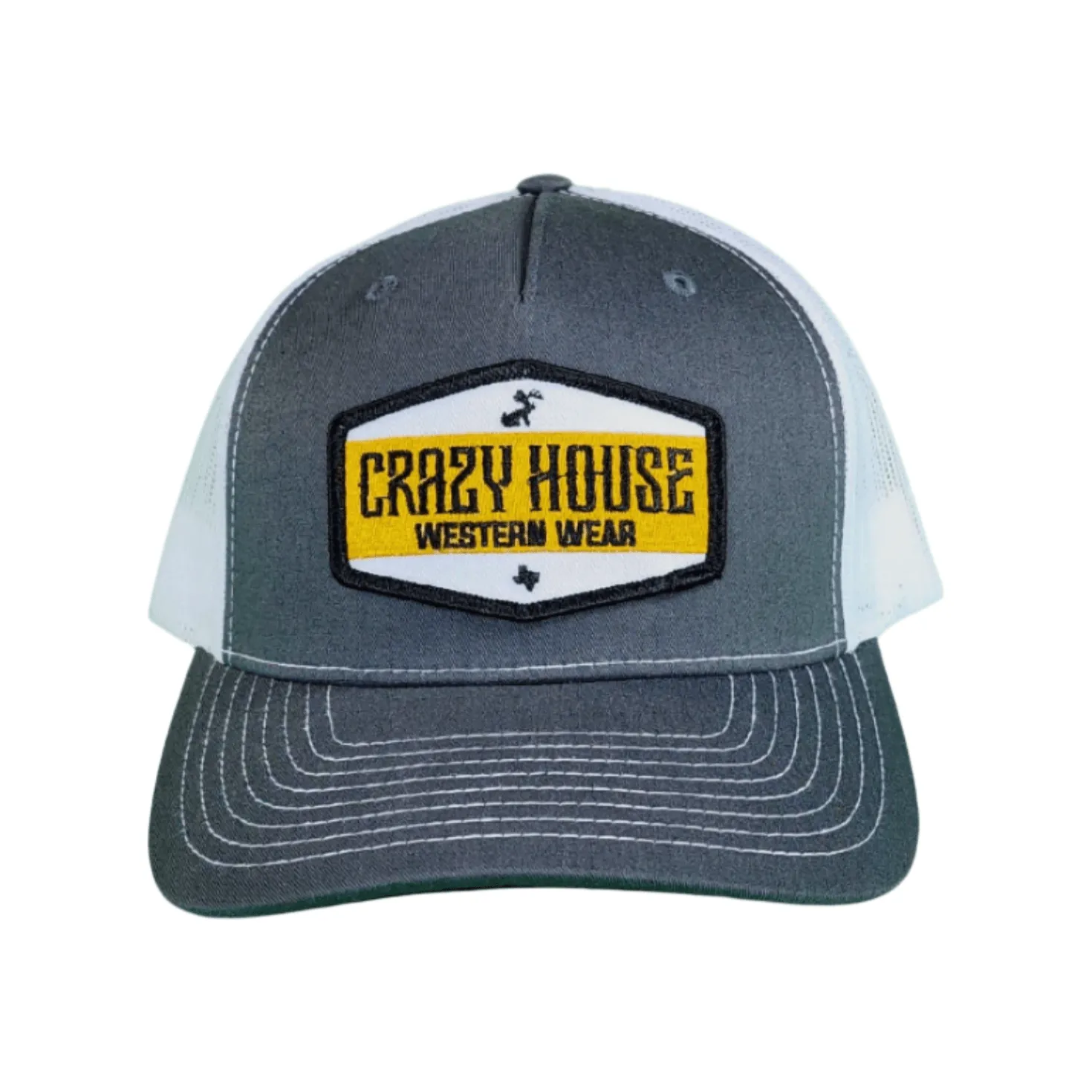Dark Gray Snapback with Crazy House Hexagon Patch