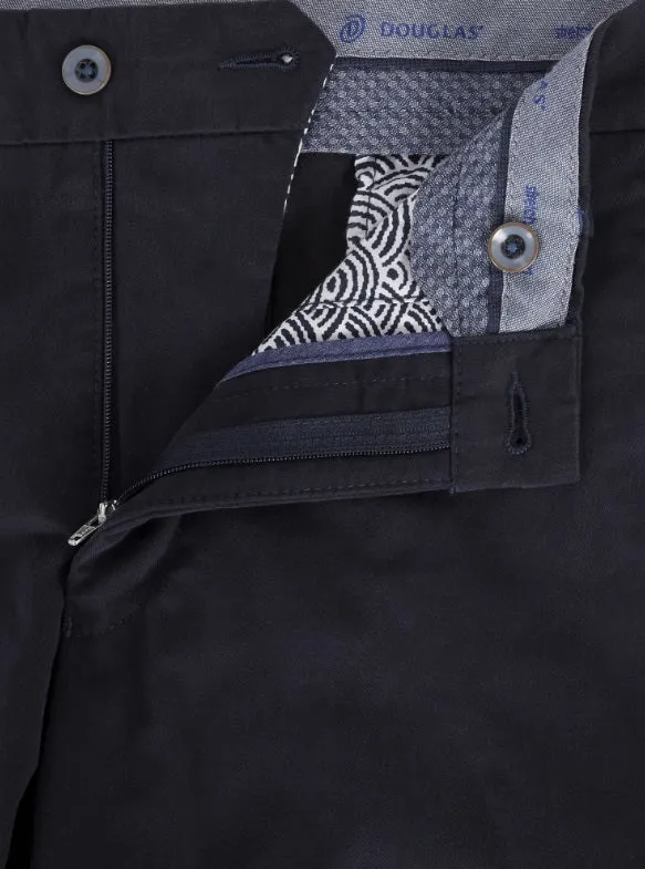 Douglas Cotton Stretch Porter Chinos - Navy