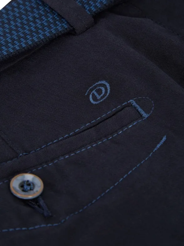 Douglas Cotton Stretch Porter Chinos - Navy