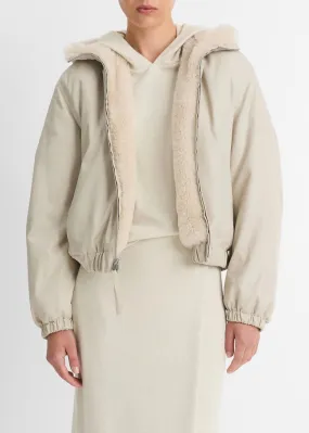 Faux Fur Lined Bomber (Ceramic)