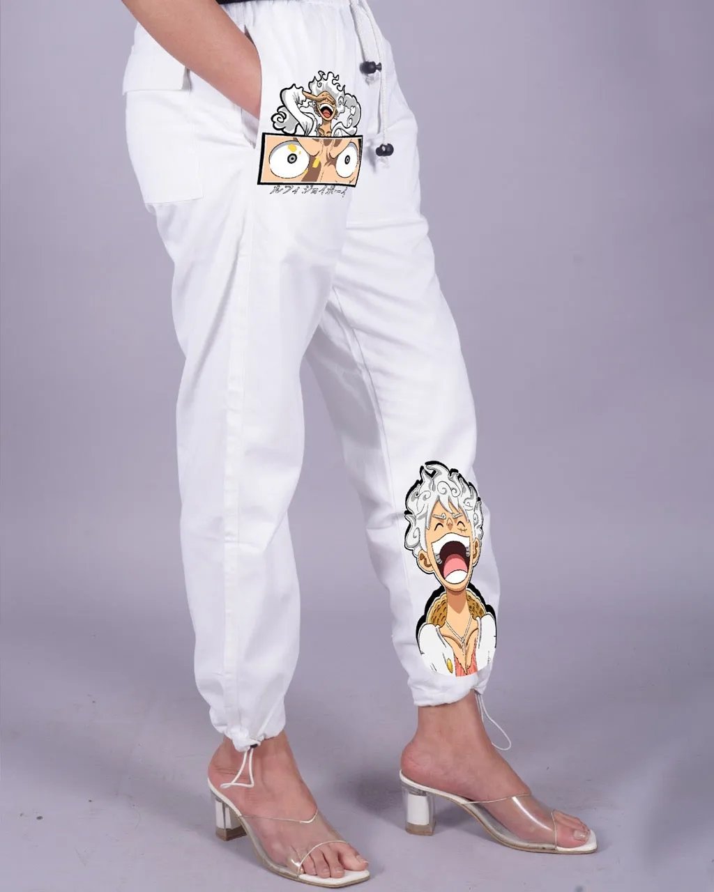 Femme Gear 5: Female White Adjustable Cargo Pants
