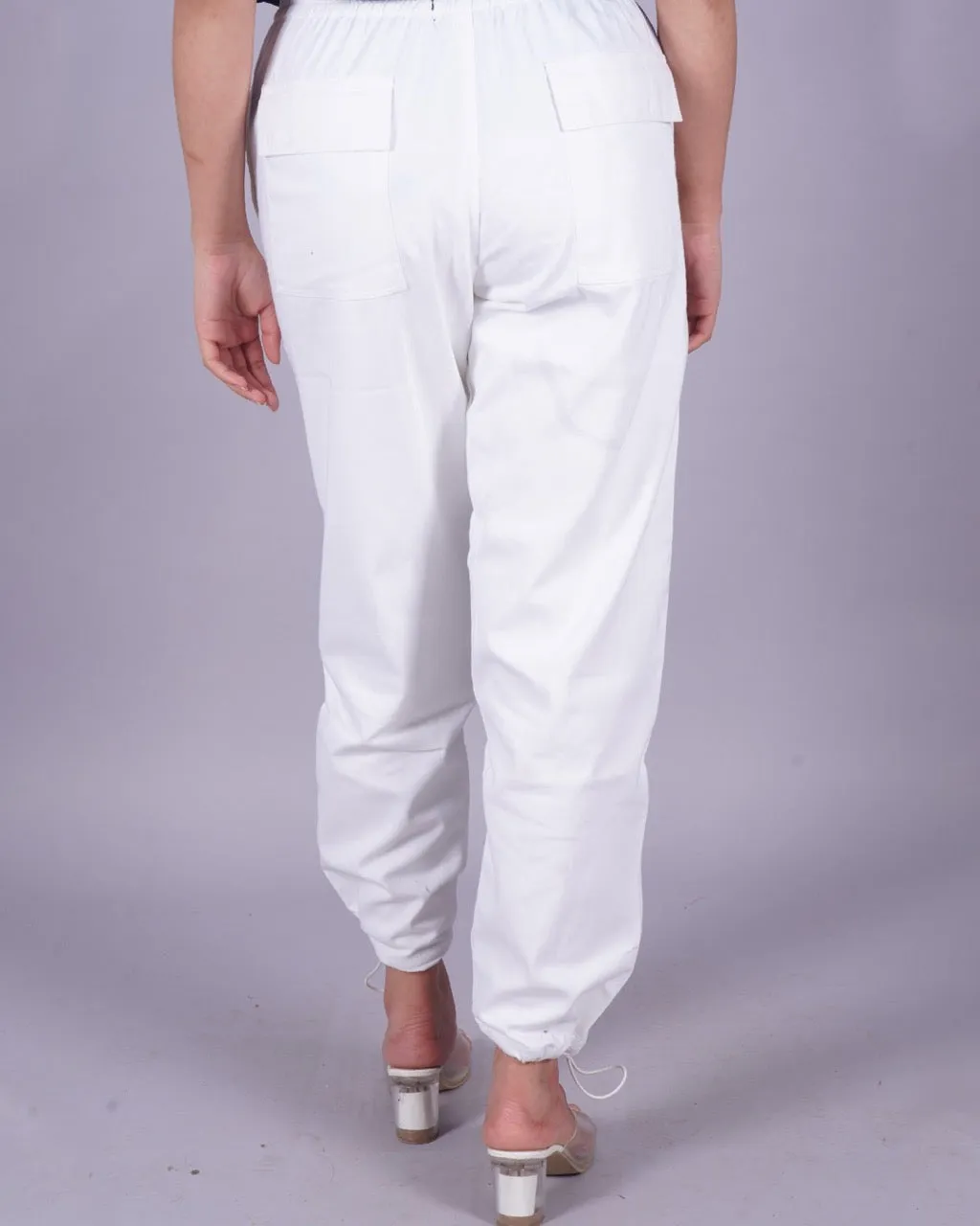 Femme Gear 5: Female White Adjustable Cargo Pants