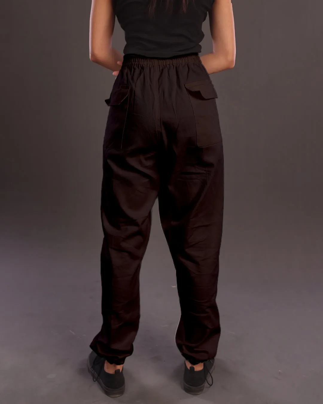 Get Funky in Black: Ladies' Adjustable Cargo Pants