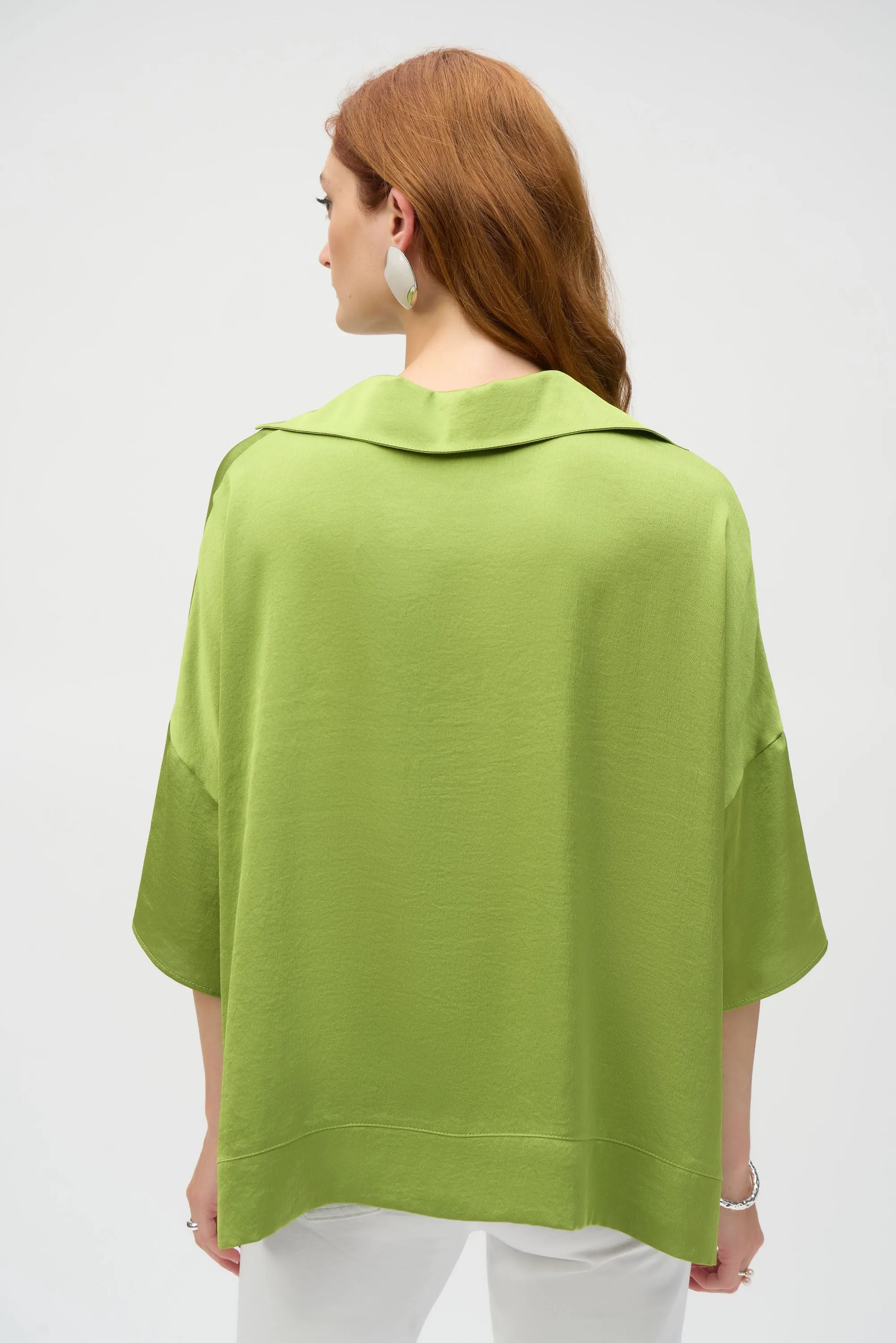 Hammered Satin Boxy Top
