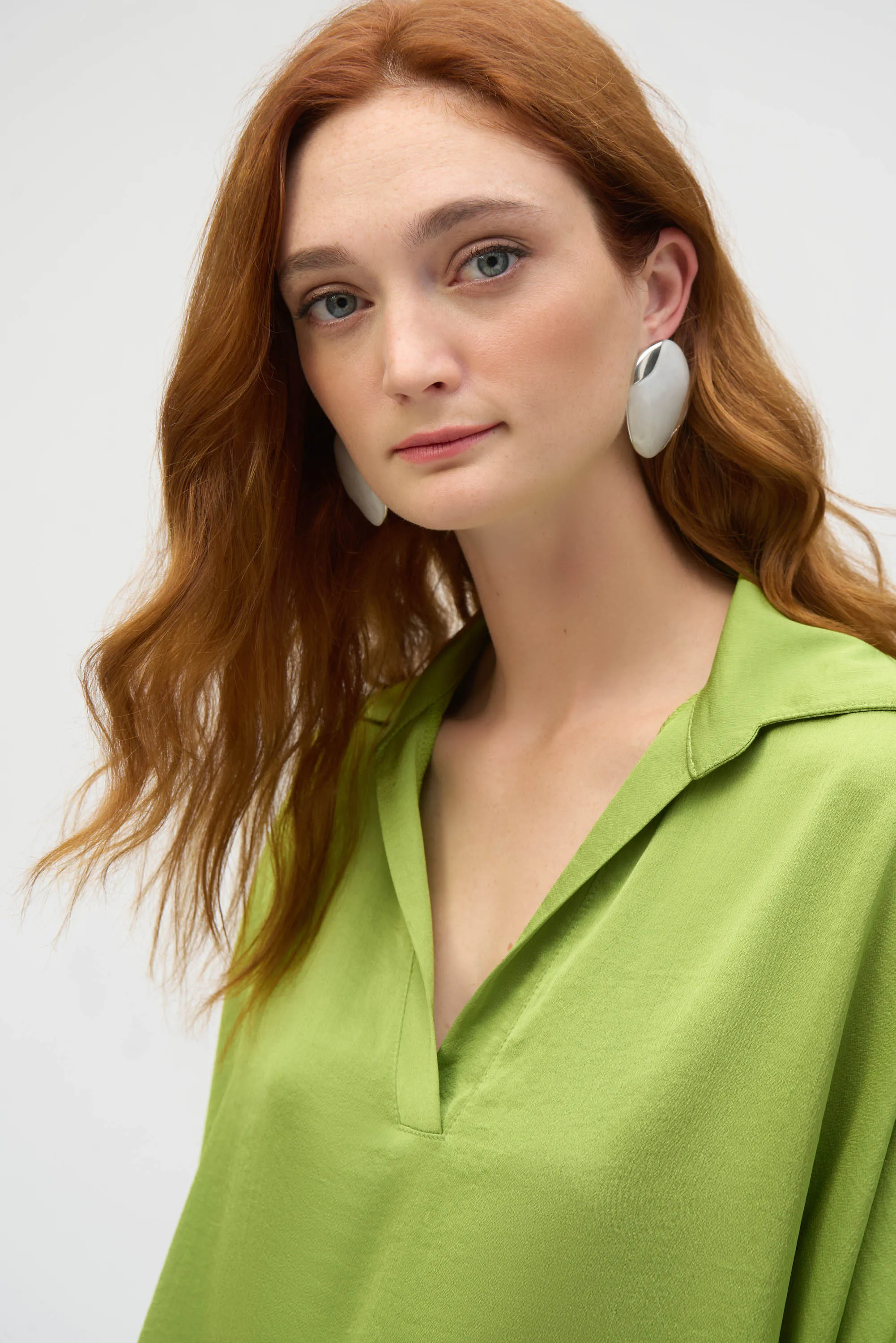 Hammered Satin Boxy Top