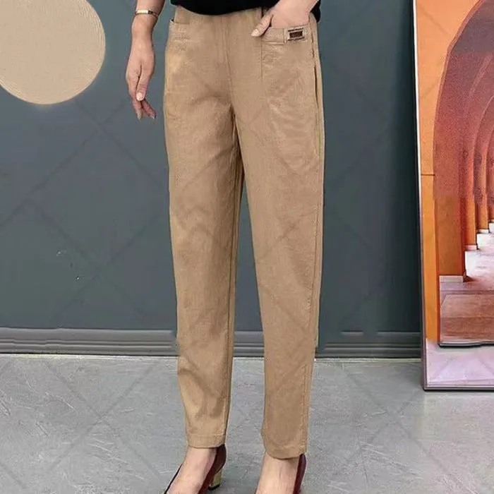 👖Hot Sale 49% OFF🔥Women's Elastic Waist Cotton Trousers