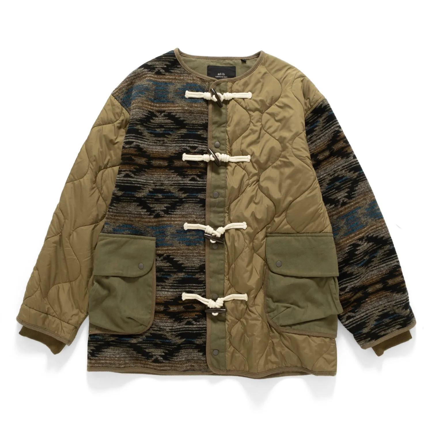(JK369) Tribal Patchwork Quilted Jacket