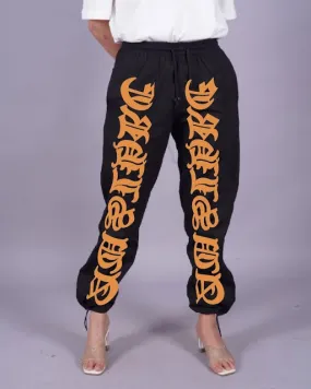 Letterwomen Women's Adjustable Black Cargo Pants