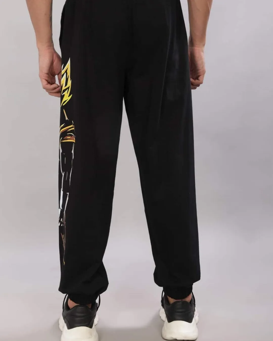 Men's Black Cotton Pant - Golden Goku(*)