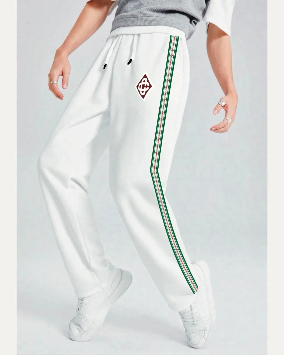 Men's Designer White Cotton Pant - Diljit Style (*)