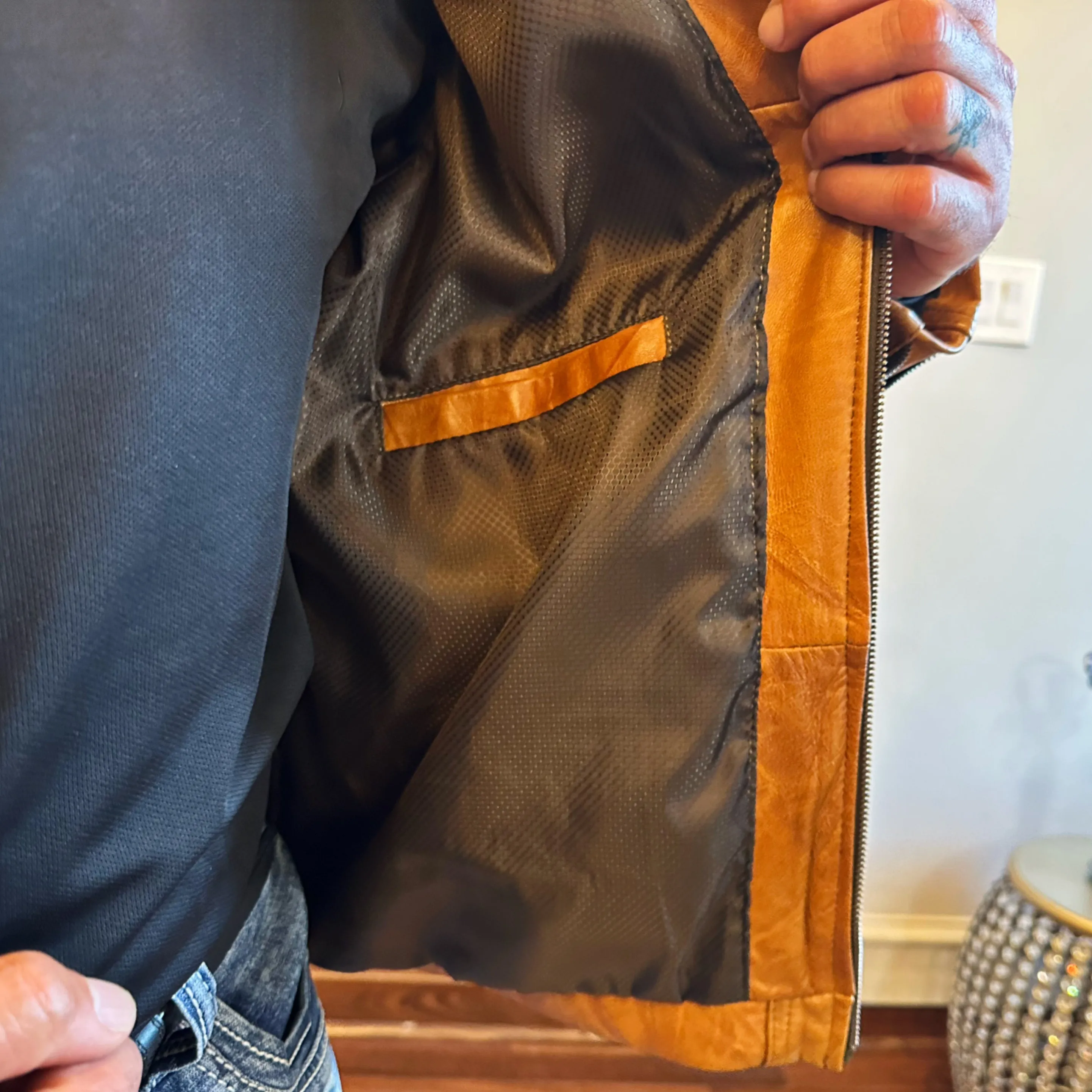 Ovine Distressed Roadster Leather Jacket
