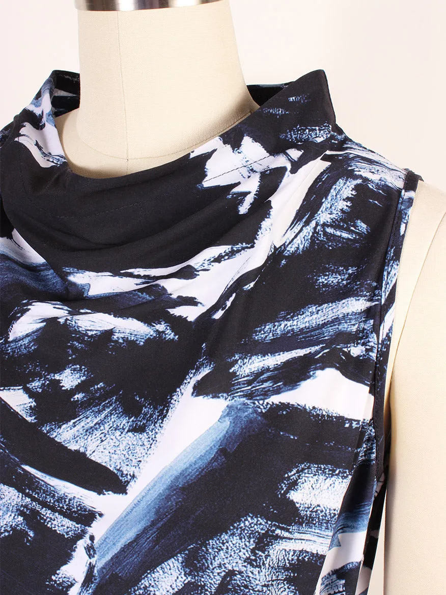 Porto Sicily Sleeveless Mock Top in Shadow Shodo