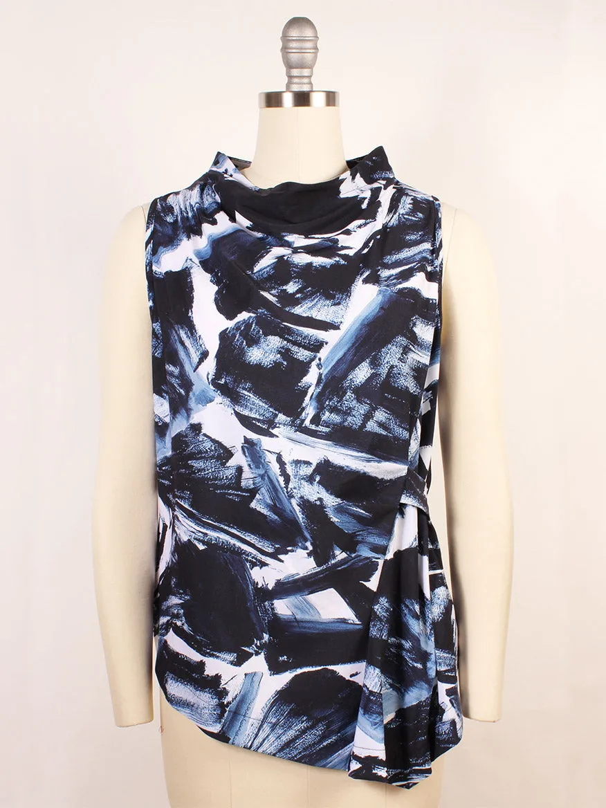 Porto Sicily Sleeveless Mock Top in Shadow Shodo