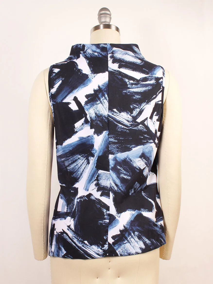 Porto Sicily Sleeveless Mock Top in Shadow Shodo