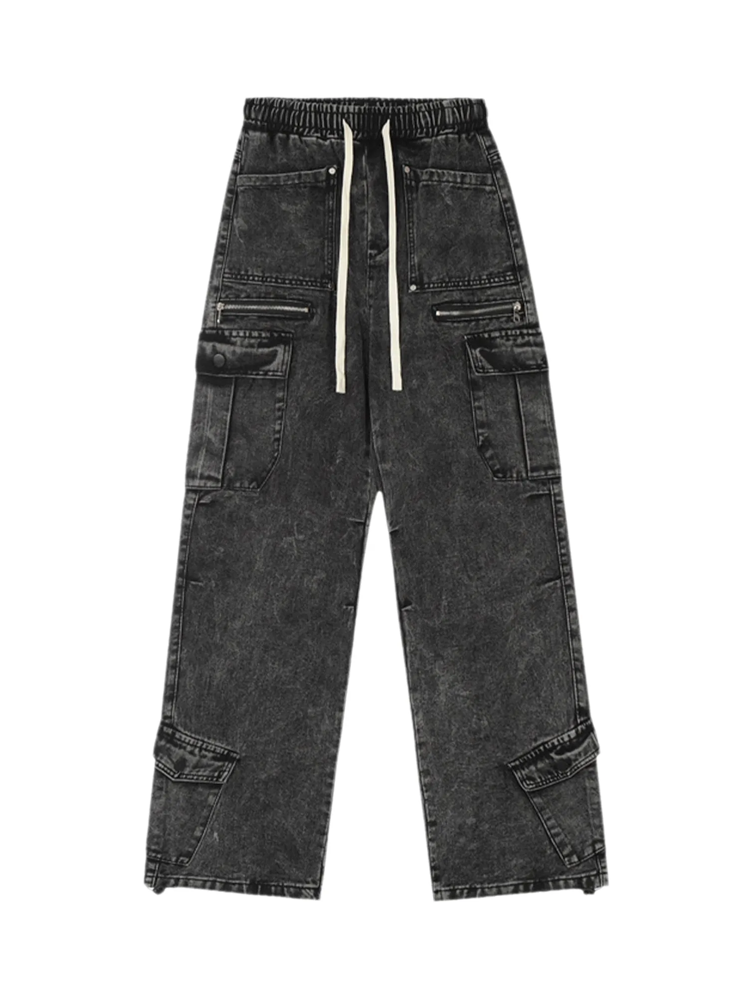 Sneakerhill High Street Loose Elastic Waist Drawstring Trousers
