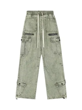 Sneakerhill High Street Loose Elastic Waist Drawstring Trousers
