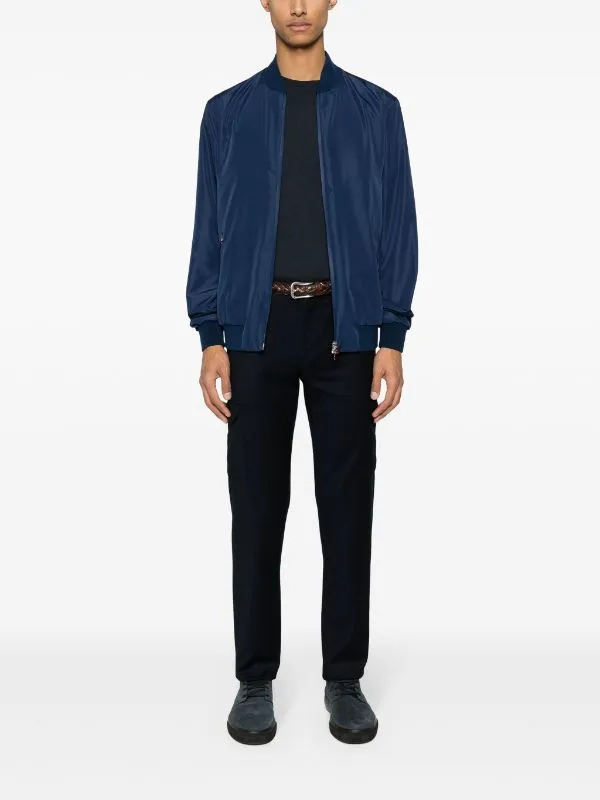 zipped bomber jacket